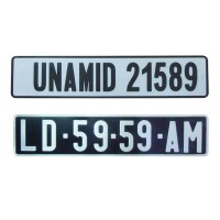 Custom euro embossed aluminum printing number license plate