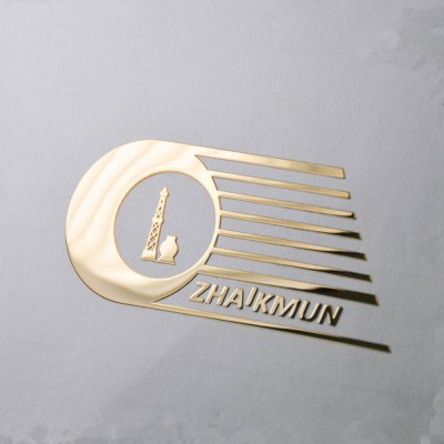 Custom Electroforming Nickel Metal Sticker Fashion Shiny Gold Metal Logo Sticker