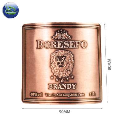 High end embossed logo and high glossy wine label