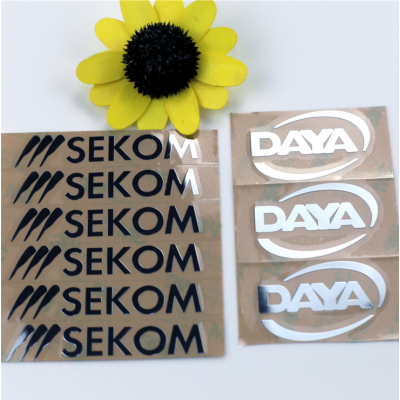 Chrome  Electroformed Nickel Sticker Metal Label Logo sicker For Package Box Machine Candle