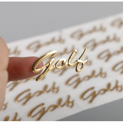 Customized gold three-dimensional -thin metal signs/convex logo stickers/ Transparent metal stickers customized stickers