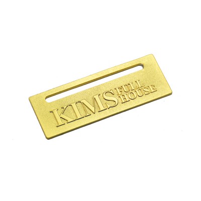 OEM Gold Zinc Alloy Metal Plate Tag For Clothing Luggage Handbag