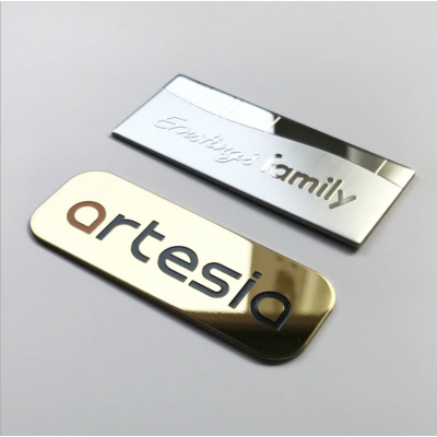 Custom 3D Copper edge Custom metal label stainless steel nameplate plate